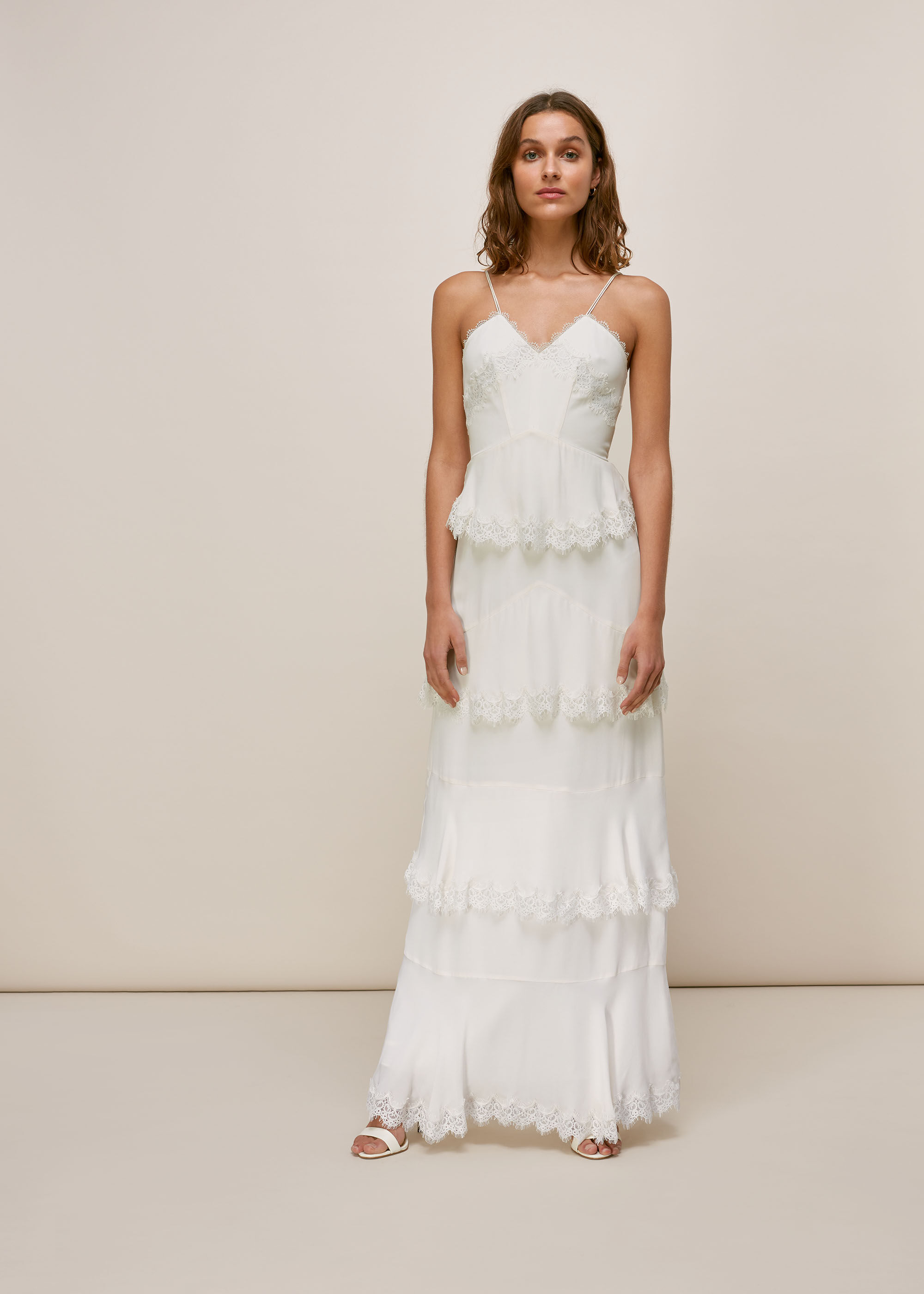Ivory Isla Tiered Wedding Dress ...